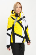 Купить Горнолыжная куртка женская желтого цвета 77031J, фото 8