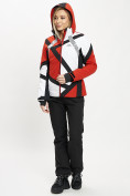 Купить Горнолыжная куртка женская красного цвета 77031Kr, фото 3