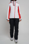 Купить Горнолыжная куртка женская белого цвета 77033Bl, фото 8