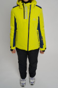 Купить Горнолыжная куртка женская желтого цвета 77033J, фото 2