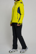 Купить Горнолыжная куртка женская желтого цвета 77033J, фото 13