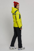 Купить Горнолыжная куртка женская желтого цвета 77033J, фото 7