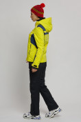 Купить Горнолыжная куртка женская желтого цвета 77033J, фото 8