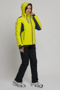 Купить Горнолыжная куртка женская желтого цвета 77033J, фото 10