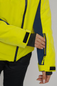 Купить Горнолыжная куртка женская желтого цвета 77033J, фото 11