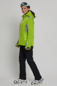 Купить Горнолыжная куртка женская зеленого цвета 77033Z, фото 12