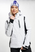 Купить Горнолыжная куртка женская белого цвета 77034Bl, фото 2