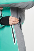 Купить Горнолыжная куртка женская бирюзового цвета 77034Br, фото 8