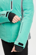 Купить Горнолыжная куртка женская бирюзового цвета 77034Br, фото 9