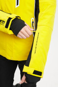 Купить Горнолыжная куртка женская желтого цвета 77034J, фото 7