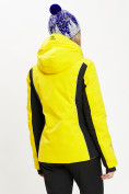 Купить Горнолыжная куртка женская желтого цвета 77034J, фото 4