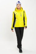 Купить Горнолыжная куртка женская желтого цвета 77034J, фото 5