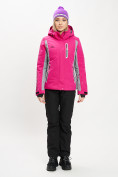 Купить Горнолыжная куртка женская розового цвета 77034R, фото 10