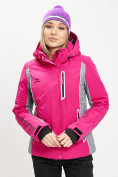 Купить Горнолыжная куртка женская розового цвета 77034R, фото 2