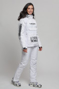 Купить Горнолыжный костюм женский белого цвета 77038Bl, фото 5