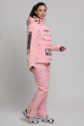 Купить Горнолыжный костюм женский розового цвета 77038R, фото 4
