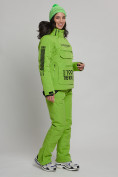 Купить Горнолыжный костюм женский зеленого цвета 77038Z, фото 2