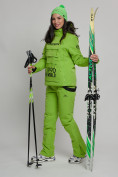 Купить Горнолыжный костюм женский зеленого цвета 77038Z, фото 21
