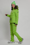 Купить Горнолыжный костюм женский зеленого цвета 77038Z, фото 3