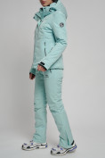Купить Горнолыжный костюм женский бирюзового цвета 77039Br, фото 9