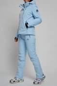 Купить Горнолыжный костюм женский голубого цвета 77039Gl, фото 8