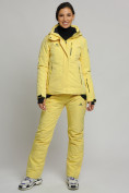 Купить Горнолыжный костюм женский желтого цвета 77039J