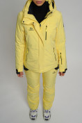Купить Горнолыжный костюм женский желтого цвета 77039J, фото 8