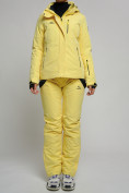 Купить Горнолыжный костюм женский желтого цвета 77039J, фото 9