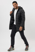 Купить Куртка мужская демисезонная удлиненная черного цвета 7704Ch, фото 9