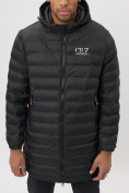 Купить Куртка мужская демисезонная удлиненная черного цвета 7704Ch, фото 14