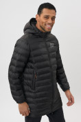 Купить Куртка мужская демисезонная удлиненная черного цвета 7704Ch, фото 16