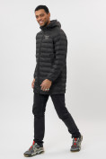 Купить Куртка мужская демисезонная удлиненная черного цвета 7704Ch, фото 4