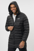 Купить Куртка мужская демисезонная удлиненная черного цвета 7704Ch, фото 2