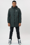 Купить Куртка мужская демисезонная удлиненная цвета хаки 7704Kh