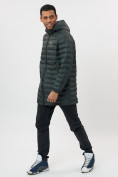 Купить Куртка мужская демисезонная удлиненная цвета хаки 7704Kh, фото 6