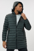 Купить Куртка мужская демисезонная удлиненная цвета хаки 7704Kh, фото 7