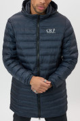 Купить Куртка мужская демисезонная удлиненная темно-синего цвета 7704TS, фото 10