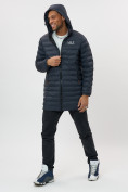 Купить Куртка мужская демисезонная удлиненная темно-синего цвета 7704TS, фото 5