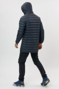 Купить Куртка мужская демисезонная удлиненная темно-синего цвета 7704TS, фото 6