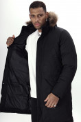 Купить Парка мужская зимняя с мехом черного цвета 7707Ch, фото 23