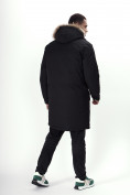 Купить Парка мужская зимняя с мехом черного цвета 7707Ch, фото 4