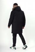 Купить Парка мужская зимняя с мехом черного цвета 7707Ch, фото 5