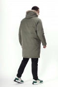 Купить Парка мужская зимняя с мехом цвета хаки 7707Kh, фото 4