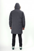 Купить Парка мужская зимняя с мехом темно-серого цвета 7707TC, фото 14