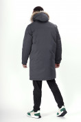 Купить Парка мужская зимняя с мехом темно-серого цвета 7707TC, фото 5