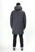 Купить Парка мужская зимняя с мехом темно-серого цвета 7707TC, фото 6