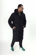 Купить Куртка удлинённая мужская зимняя черного цвета 7708Ch, фото 15