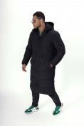 Купить Куртка удлинённая мужская зимняя черного цвета 7708Ch, фото 16