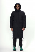 Купить Куртка удлинённая мужская зимняя черного цвета 7708Ch, фото 17