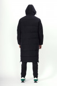 Купить Куртка удлинённая мужская зимняя черного цвета 7708Ch, фото 18